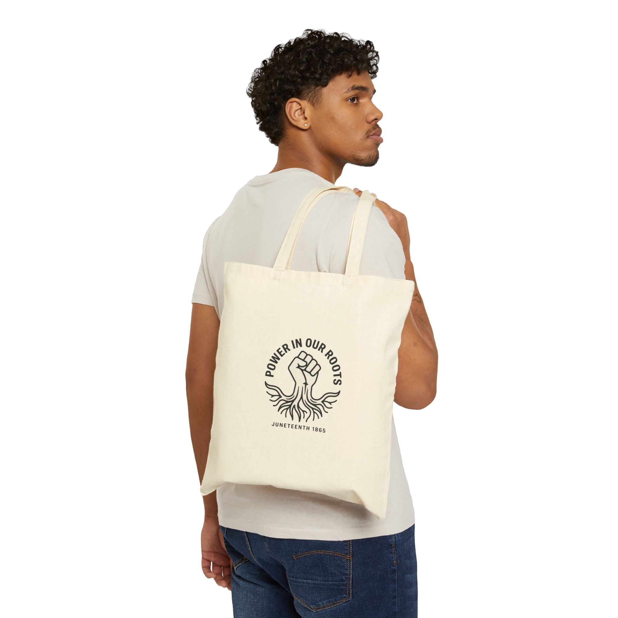 Power In Our Roots Tote | Juneteenth 1865, Black Pride Pan-African Design