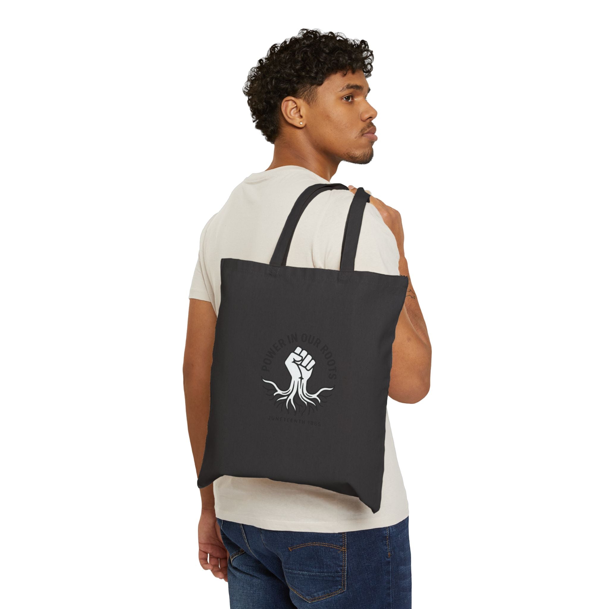Power In Our Roots Tote | Juneteenth 1865, Black Pride Pan-African Design